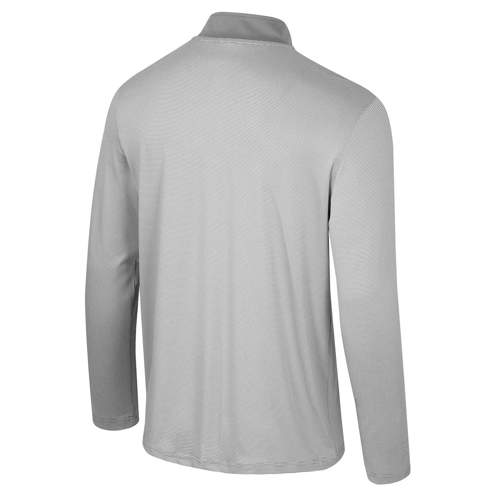 Haut à quart de zip Colosseum Grey NC State Wolfpack Tuck pour hommes