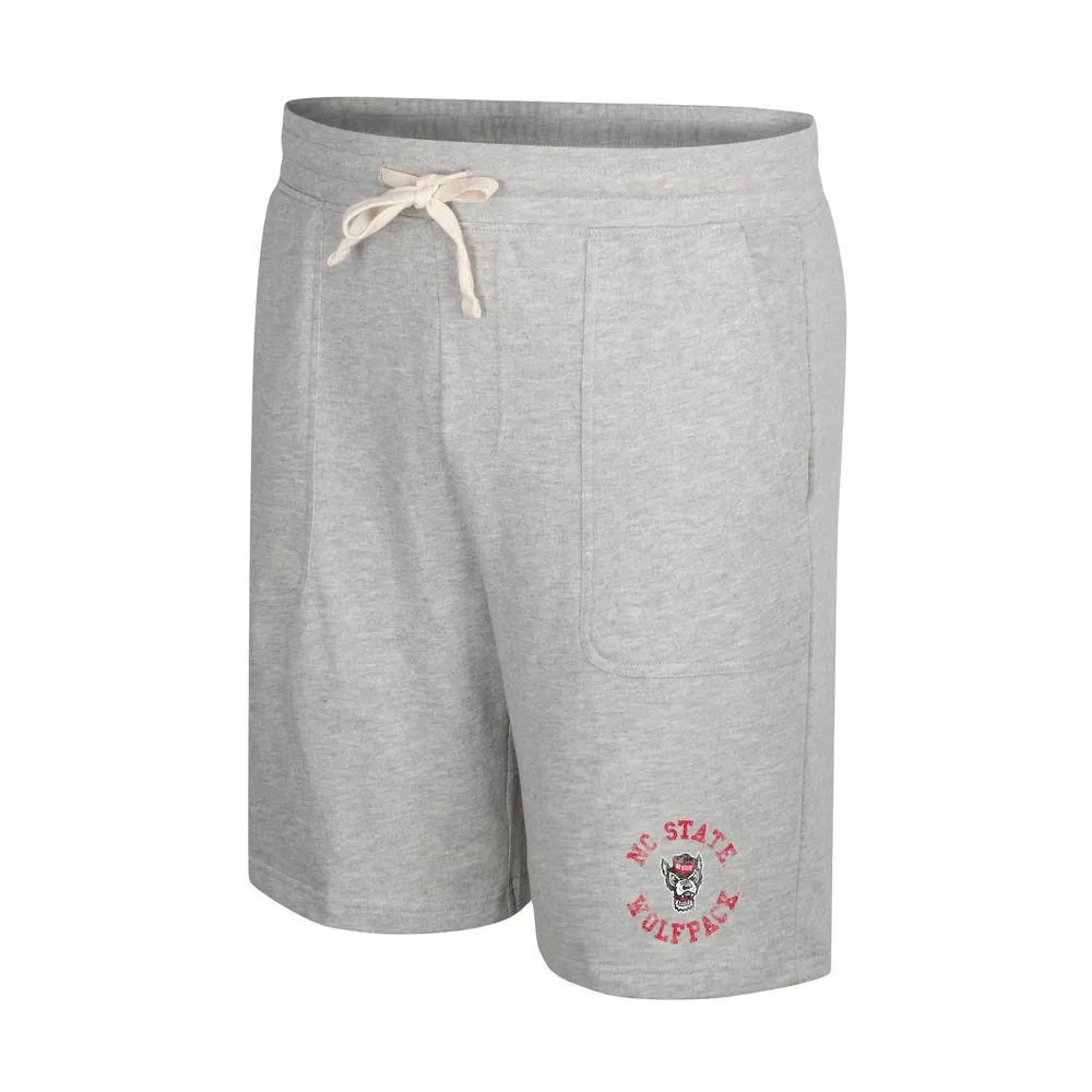 Men's Colosseum Heather Gray NC State Wolfpack Love To Hear This Terry Shorts