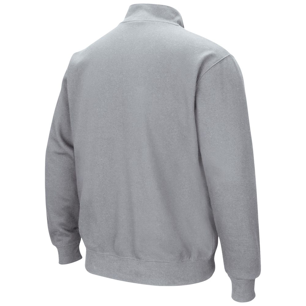 Men's Colosseum Heathered Gray NC State Wolfpack Tortugas Team Logo Quarter-Zip Jacket