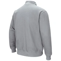 Men's Colosseum Heathered Gray NC State Wolfpack Tortugas Team Logo Quarter-Zip Jacket