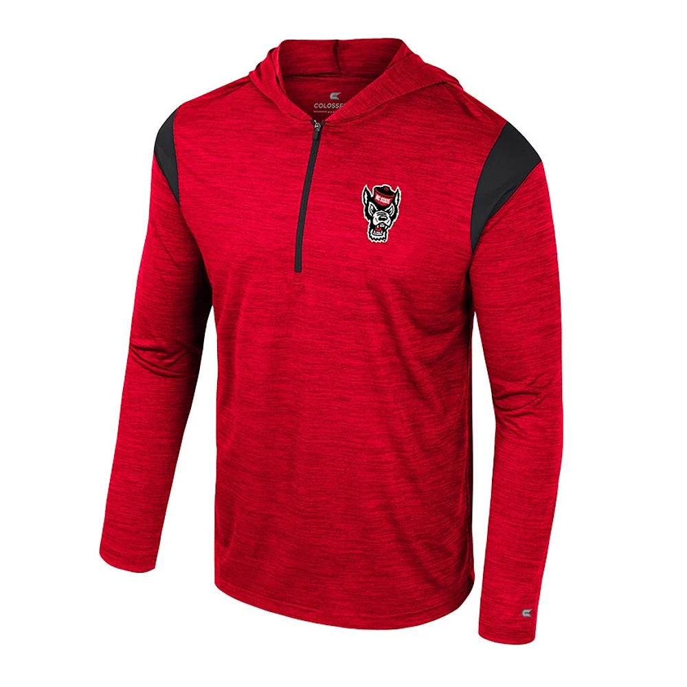 Coupe-vent à demi-zip Colosseum Red NC State Wolfpack Dozer pour homme