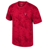 Men's Colosseum Red NC State Wolfpack Floral Printed T-Shirt