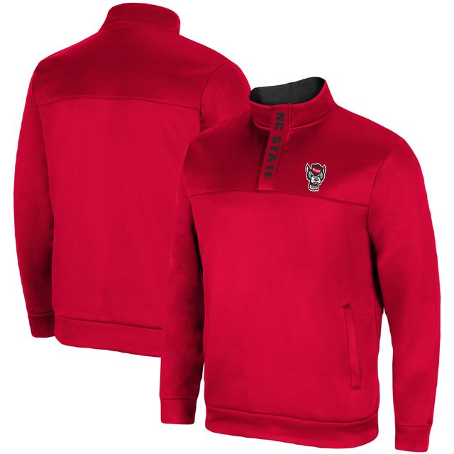 Veste homme Colosseum Red NC State Wolfpack No Tomorrow Quarter-Zip