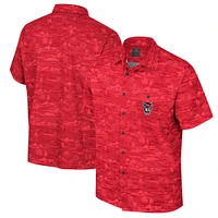 Men's Colosseum Red NC State Wolfpack Ozark Button-Up Shirt