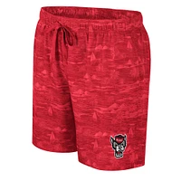 Men's Colosseum Red NC State Wolfpack Ozark Swim Shorts