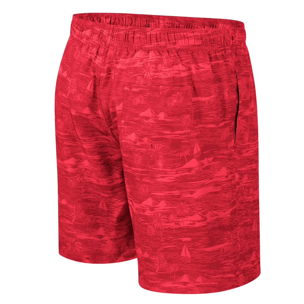 Short de bain Colosseum Red NC State Wolfpack Ozark pour hommes