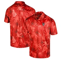 Men's Colosseum Red NC State Wolfpack Palms Team Polo