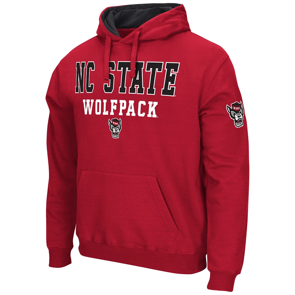 Sweat à capuche Colosseum Red NC State Wolfpack Sunrise pour homme