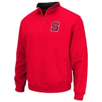 Men's Colosseum Red NC State Wolfpack Tortugas Quarter-Zip Sweatshirt