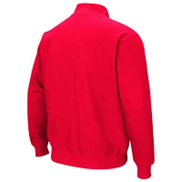 Men's Colosseum Red NC State Wolfpack Tortugas Quarter-Zip Sweatshirt