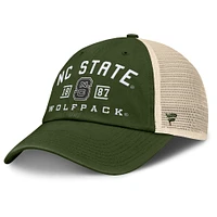 Men's Fanatics Olive NC State Wolfpack OHT Military Appreciation Frontier Trucker Adjustable Hat