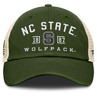 Men's Fanatics Olive NC State Wolfpack OHT Military Appreciation Frontier Trucker Adjustable Hat