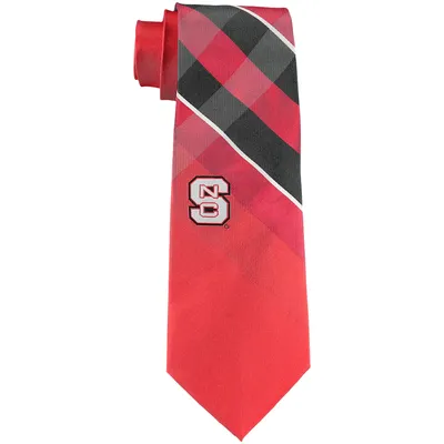 NC State Wolfpack Woven Poly Grid Tie