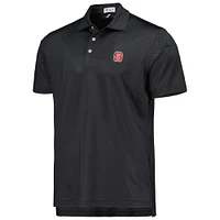 Men's Peter Millar Black NC State Wolfpack Dolly Performance Jersey Polo