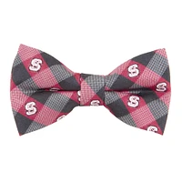 Men's Red NC State Wolfpack Check Bow Tie