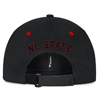 Casquette réglable Top of the World Black NC State Wolfpack Release pour hommes