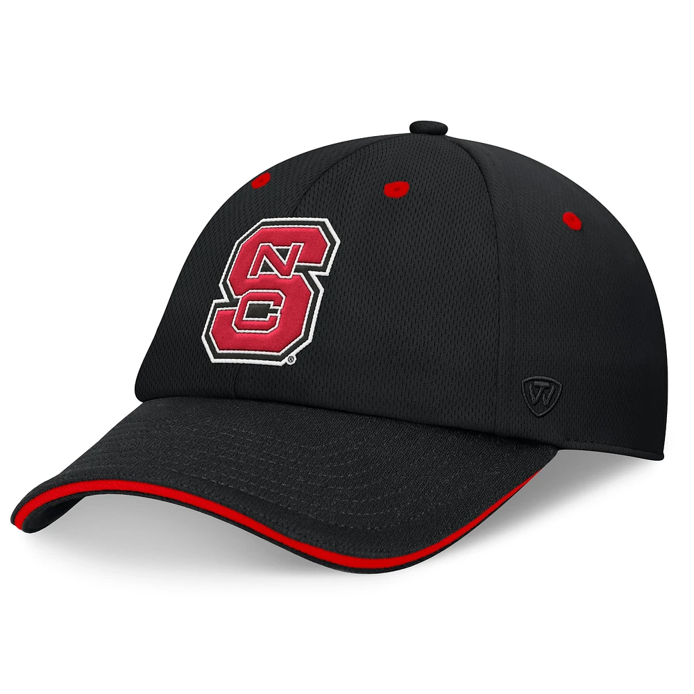 Casquette réglable Top of the World Black NC State Wolfpack Release pour hommes