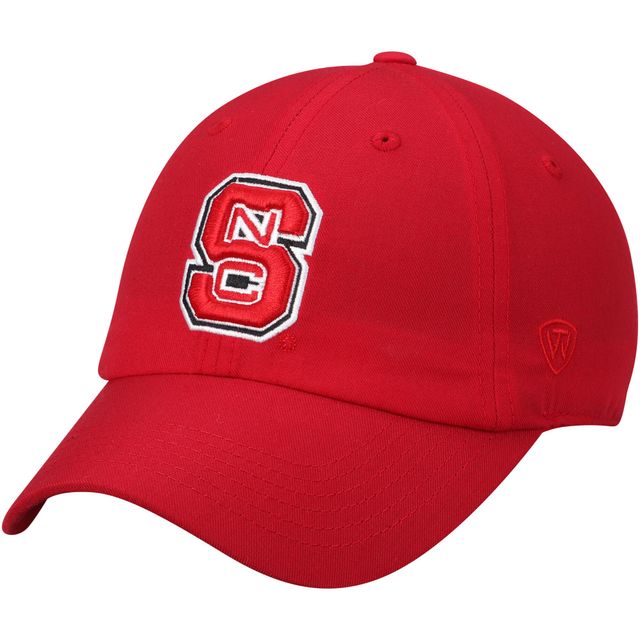 Casquette ajustable Top of the World Red NC State Wolfpack avec logo principal pour homme