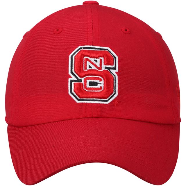 Casquette ajustable Top of the World Red NC State Wolfpack avec logo principal pour homme