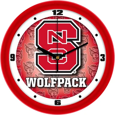 NC State Wolfpack 11.5'' Suntime Premium Glass Face Dimension Wall Clock