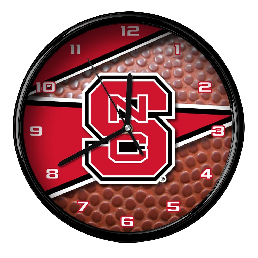 Horloge de football NC State Wolfpack 12''