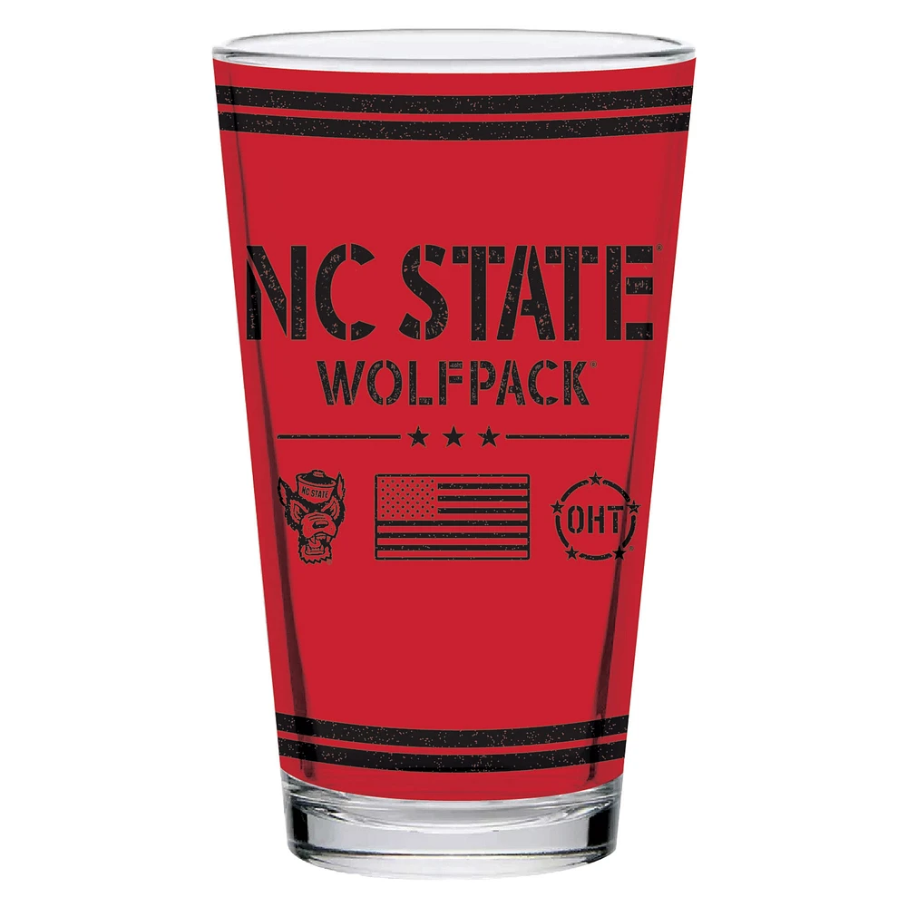 Pack de loups NC State 16oz. Verre à pinte d’appréciation militaire OHT