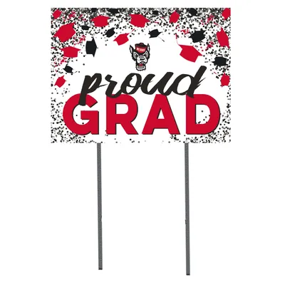 NC State Wolfpack 18'' x 24'' Grad Yard Sign