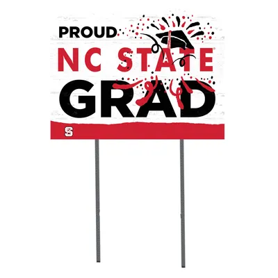 NC State Wolfpack 18'' x 24'' Proud Grad Yard Sign