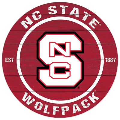 NC State Wolfpack 20'' x 20'' Indoor/Outdoor Circle Sign