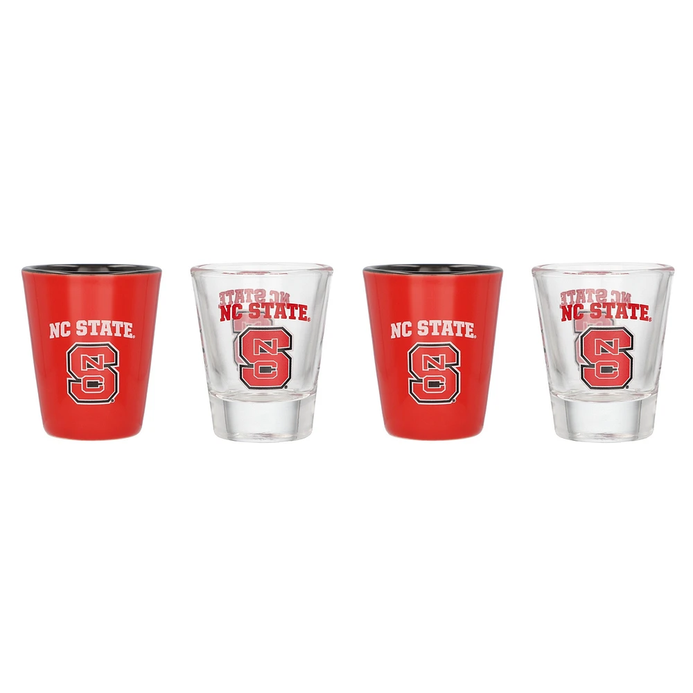 NC State Wolfpack Four-Pack Shot Glass Set