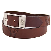 Ceinture en cuir Brandish Wolfpack de l'État Caroline du Nord - Marron