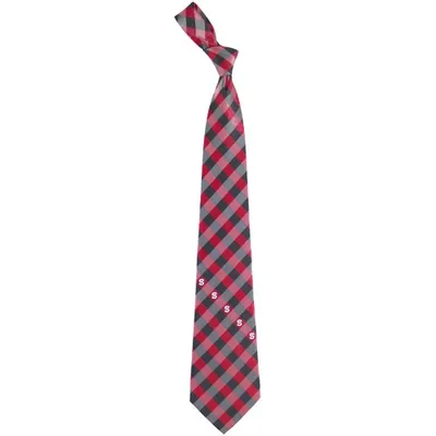 North Carolina State Wolfpack Woven Checkered Tie - Red/Black