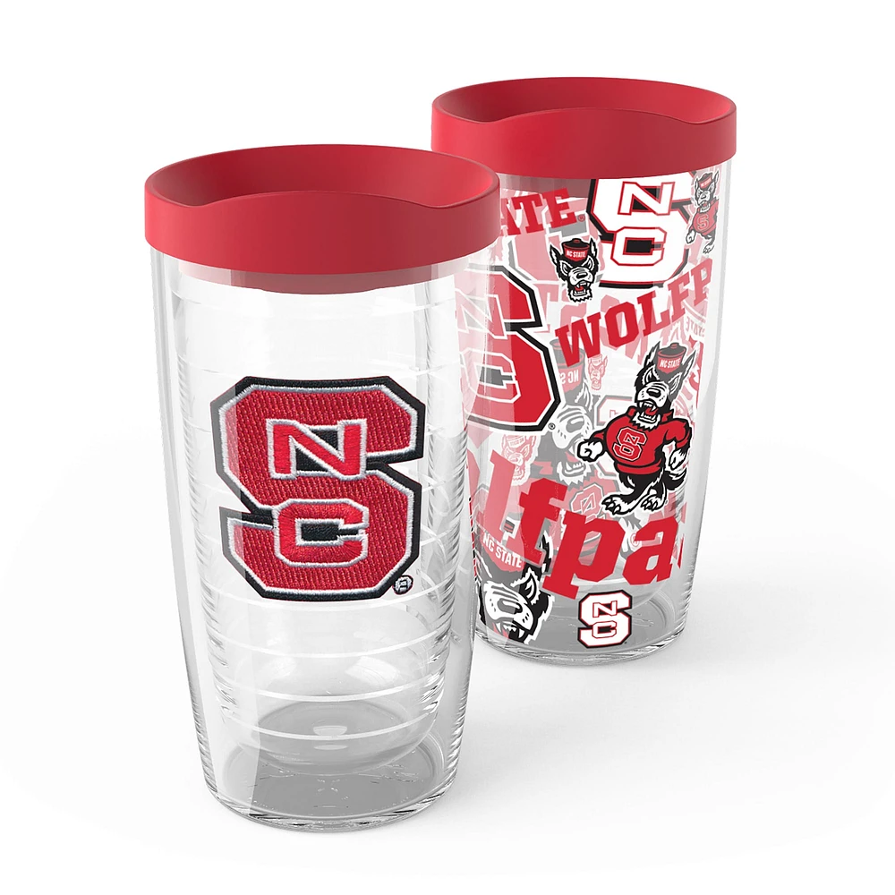 Tervis NC State Wolfpack 2-Pack 16oz. Ensemble de gobelets concurrents et emblèmes