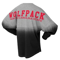 Unisex Spirit Jersey Red/Gray NC State Wolfpack Ombre Long Sleeve T-Shirt