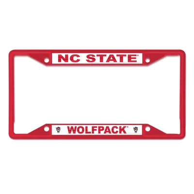 NC State Wolfpack WinCraft Chrome Color License Plate Frame