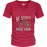 Women's Blue 84 Red NC State Wolfpack 2024 NCAA Basketball Tournament March Madness Final Four Tri-Blend V-Neck T-Shirt