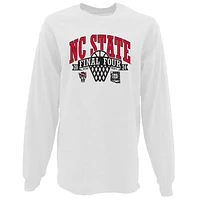 T-shirt surdimensionné à manches longues pour femmes, bleu 84 blanc, NC State Wolfpack 2024, tournoi de basket-ball masculin la NCAA, March Madness Final Four