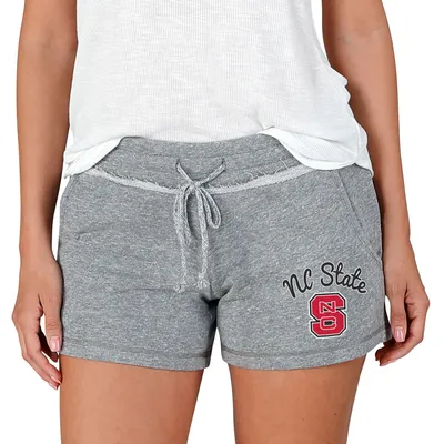 NC State Wolfpack Concepts Sport Women's Mainstream Terry Shorts - Gray