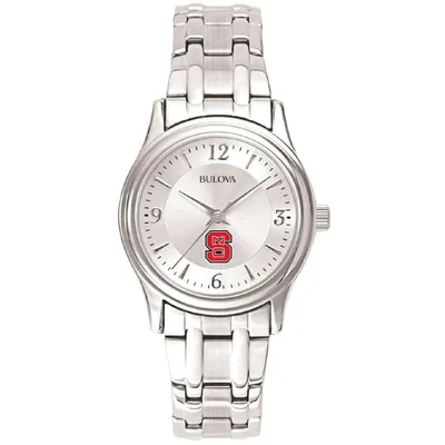 NC State Wolfpack Women's Silver-Tone Dial Stainless Steel Quartz Watch