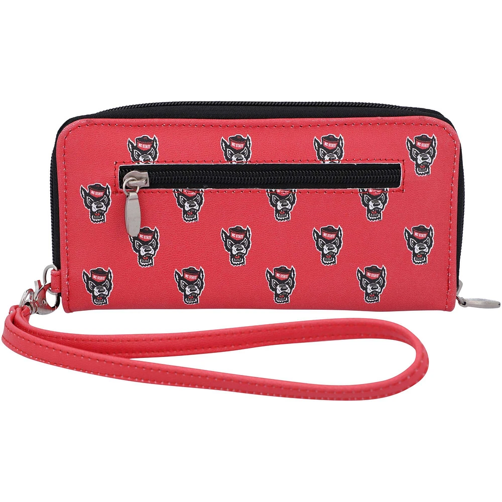 Portefeuille zippé NC State Wolfpack pour femme