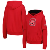 Sweat à capuche gros logo Stadium Athletic NC State Wolfpack pour femme, rouge