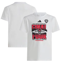 T-shirt pour jeunes adidas White NC State Wolfpack 2024 NCAA Women's Basketball Tournament March Madness Final Four Locker Room