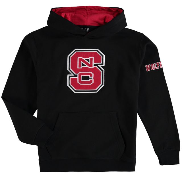 Pull à capuche noir gros logo NC State Wolfpack pour jeune