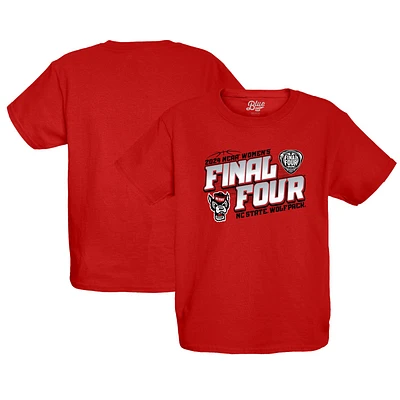 T-shirt pour jeunes, bleu 84 rouge, NC State Wolfpack 2024, tournoi de basket-ball féminin la NCAA, March Madness, Final Four