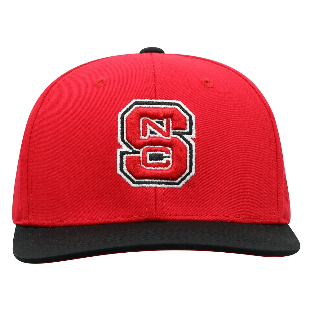 Youth Top of the World Red NC State Wolfpack Victory Maverick Snapback Hat