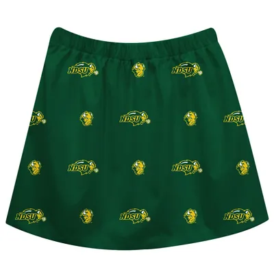 NDSU Bison Girls Toddler All Over Print Skirt - Green