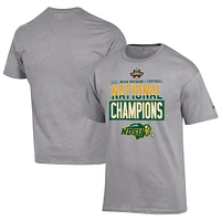 T-shirt gris pour hommes Champion NDSU Bison 2024 NCAA FCS Football National Champions Vestiaire