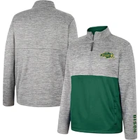 Men's Colosseum Gray NDSU Bison John Half-Zip Jacket