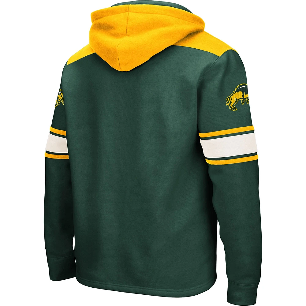 Sweat à capuche lacets NDSU Bison 2.0 vert Colosseum pour hommes