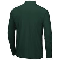 Men's Colosseum Heather Gray/Green NDSU Bison Prospect Quarter-Zip Jacket